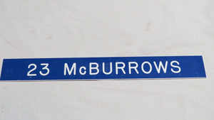 1995 Gerald McBurrows St. Louis Rams Game Used NFL Locker Room Nameplate!