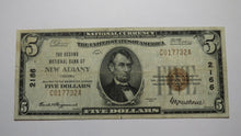 Load image into Gallery viewer, $5 1929 New Albany Indiana IN National Currency Bank Note Bill Charter #2166 VF