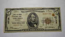 Load image into Gallery viewer, $5 1929 Columbus Mississippi MS National Currency Bank Note Bill Ch. #10738 RARE