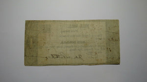 $1 1837 Mill Hill New Jersey NJ Trenton John Whittaker Obsolete Currency Note