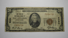 Load image into Gallery viewer, $20 1929 West Alexander Pennsylvania PA National Currency Bank Note Bill #8954