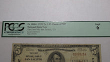 Load image into Gallery viewer, $5 1929 San Jacinto California CA National Currency Bank Note Bill! #7997 PCGS