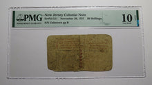 Load image into Gallery viewer, 1757 Thirty Shillings New Jersey NJ Colonial Currency Bank Note Bill PMG 30s!