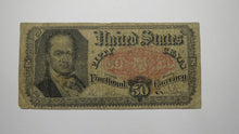 Load image into Gallery viewer, 1874 $.50 Fifth Issue Fractional Currency Obsolete Bank Note Bill Good Condition