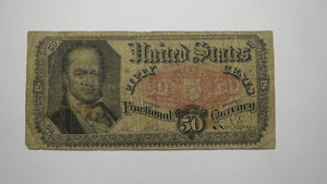 1874 $.50 Fifth Issue Fractional Currency Obsolete Bank Note Bill Good Condition