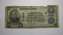 Load image into Gallery viewer, $5 1902 Chicago Illinois IL National Currency Bank Note Bill! Charter #3916 RARE
