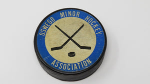Vintage Oswego New York Minor Hockey Puck Canada Major Junior
