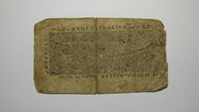 Load image into Gallery viewer, 1774 $1/9 Annapolis Maryland MD Colonial Currency Note Bill Revolutionary War