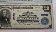 Load image into Gallery viewer, $20 1902 Silver City New Mexico National Currency Bank Note Bill #8132 PMG VF20
