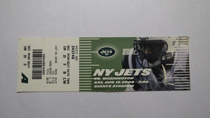 August 16, 2008 New York Jets Vs. Washington Redskins NFL Preseason Ticket Stub