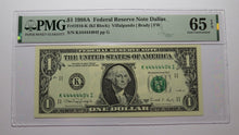 Load image into Gallery viewer, $1 1988 Near Solid Serial Number Federal Reserve Bank Note Bill UNC65 44444404