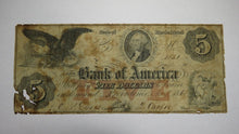 Load image into Gallery viewer, $5 1861 Providence Rhode Island Obsolete Currency Bank Note Bill Bank of America