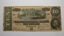 Load image into Gallery viewer, $10 1864 Richmond Virginia VA Confederate Currency Bank Note Bill T68 Very Fine