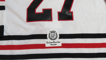 Load image into Gallery viewer, 2004 Georges Laraque Brad May &amp; Friends NHL Game Used Worn Signed Hockey Jersey