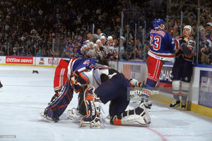 1997-99 Jeff Beukeboom New York Rangers Game Used CCM Pro Stock Hockey Helmet!