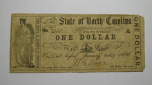Load image into Gallery viewer, $1 1861 Raleigh North Carolina NC Obsolete Currency Bank Note Bill State of NC