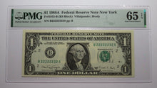 Load image into Gallery viewer, $1 1988 Near Solid Serial Number Federal Reserve Bank Note Bill UNC65 #22222232