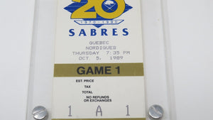 October 5, 1989 Buffalo Sabres Vs. Quebec Nordiques Season Opener Hockey Ticket