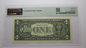$1 1988 Near Solid Serial Number Federal Reserve Bank Note Bill UNC65 44444404