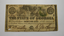 Load image into Gallery viewer, $.25 1863 Milledgeville Georgia GA Obsolete Currency Bank Note Bill! State of GA