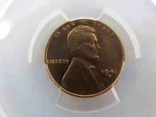 Load image into Gallery viewer, 1941-S  Lincoln Wheat Cent Penny Graded MS64RD by PCGS Red Mint State Coin