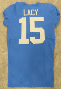 2019 Chris Lacy Detroit Lions Game Issued Football Jersey 100th Patch! Not Worn