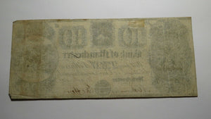 $10 1837 Manchester Michigan Obsolete Currency Bank Note Bill Bank of Manchester