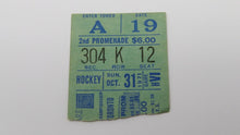 Load image into Gallery viewer, October 31, 1971 New York Rangers Vs. Toronto Maple Leafs NHL Hockey Ticket Stub