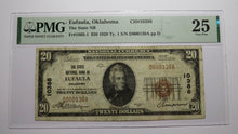 Load image into Gallery viewer, $20 1929 Eufaula Oklahoma OK National Currency Bank Note Bill Ch #10388 VF25 PMG