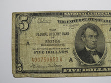 Load image into Gallery viewer, $5 1929 Boston Massachusetts National Currency Note Federal Reserve Bank Note