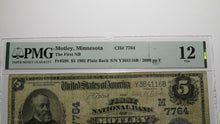 Load image into Gallery viewer, $5 1902 Motley Minnesota MN National Currency Bank Note Bill! Ch. #7764 PMG F12